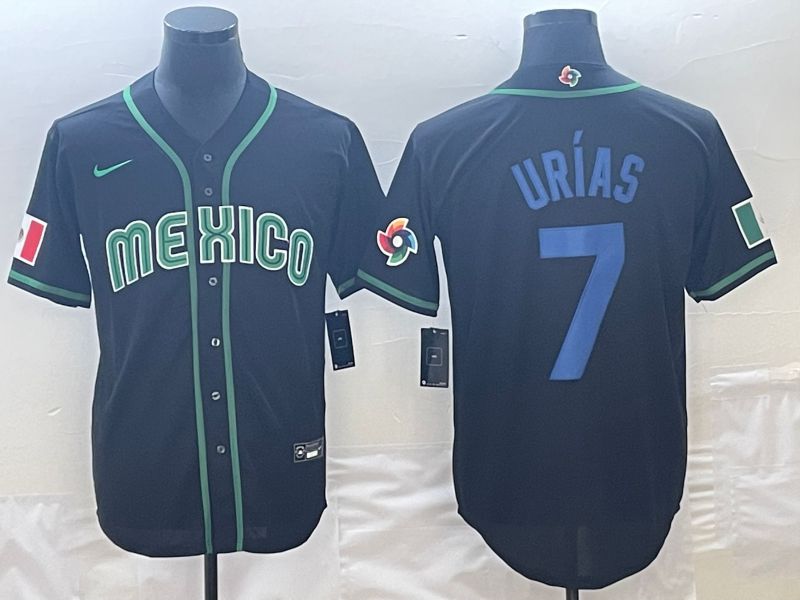 Men 2023 World Cub Mexico #7 Urias Black Nike MLB Jersey8->more jerseys->MLB Jersey